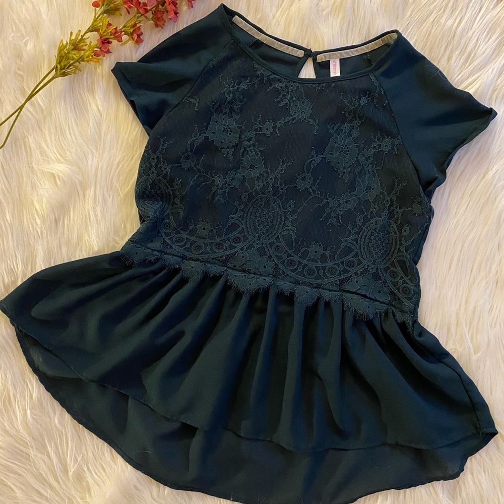 XHILARATION Peplum Blouse